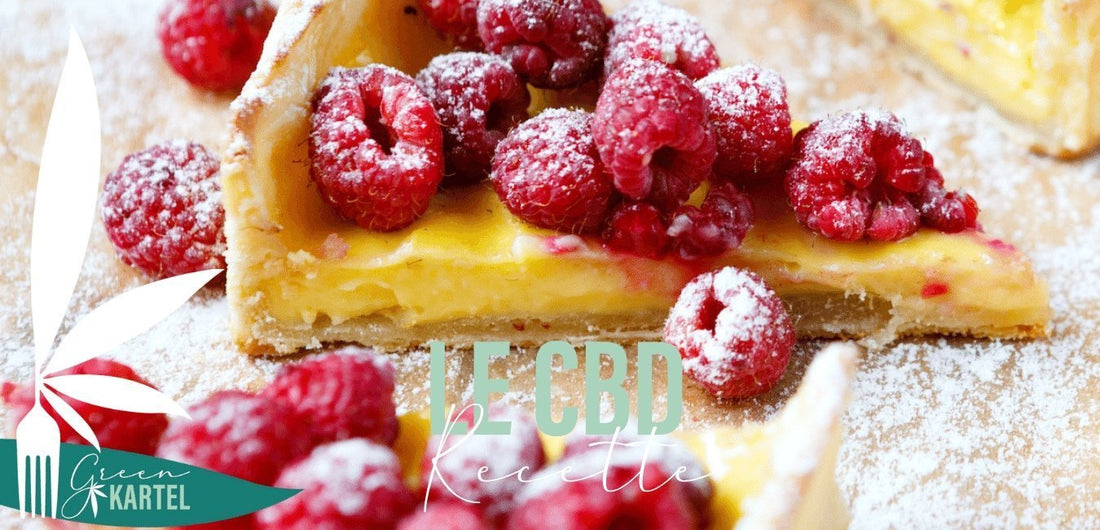 Tarte Croustillante aux fruits secs et framboises au CBD - Green Kartel : Site d'achat de CBD en France, Vente de CBD haut de gamme