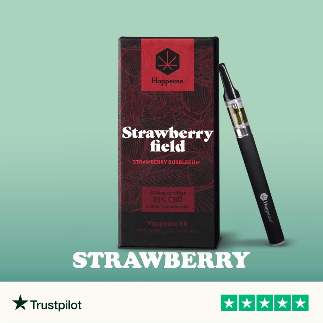 Kit de Vapotage Happease Strawberry Field 85% CBD