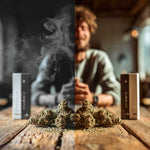 homme de 30 ans consommant de la fleur de cbd pour ses bienfaits 