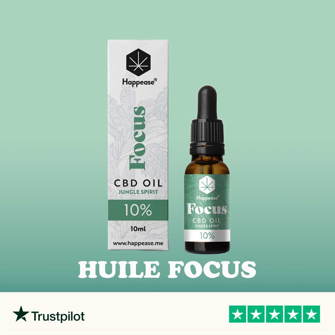 Huile CBD Full Spectrum Focus 10% Happease