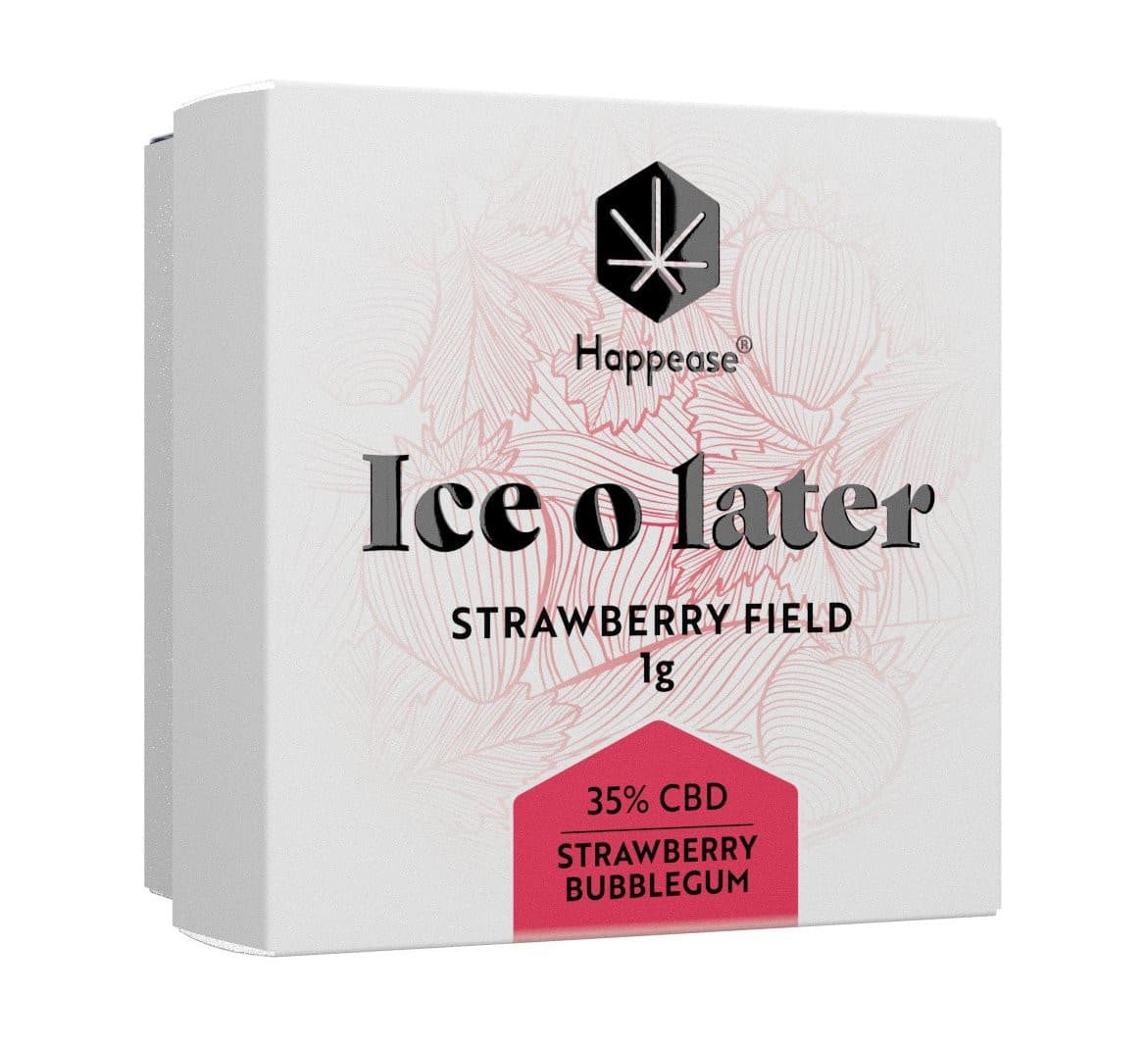 Ice o Later – Happease Strawberry Field 35% CBD Extrait - Green Kartel : Votre boutique CBD spécialisée en fleur et résine CBD