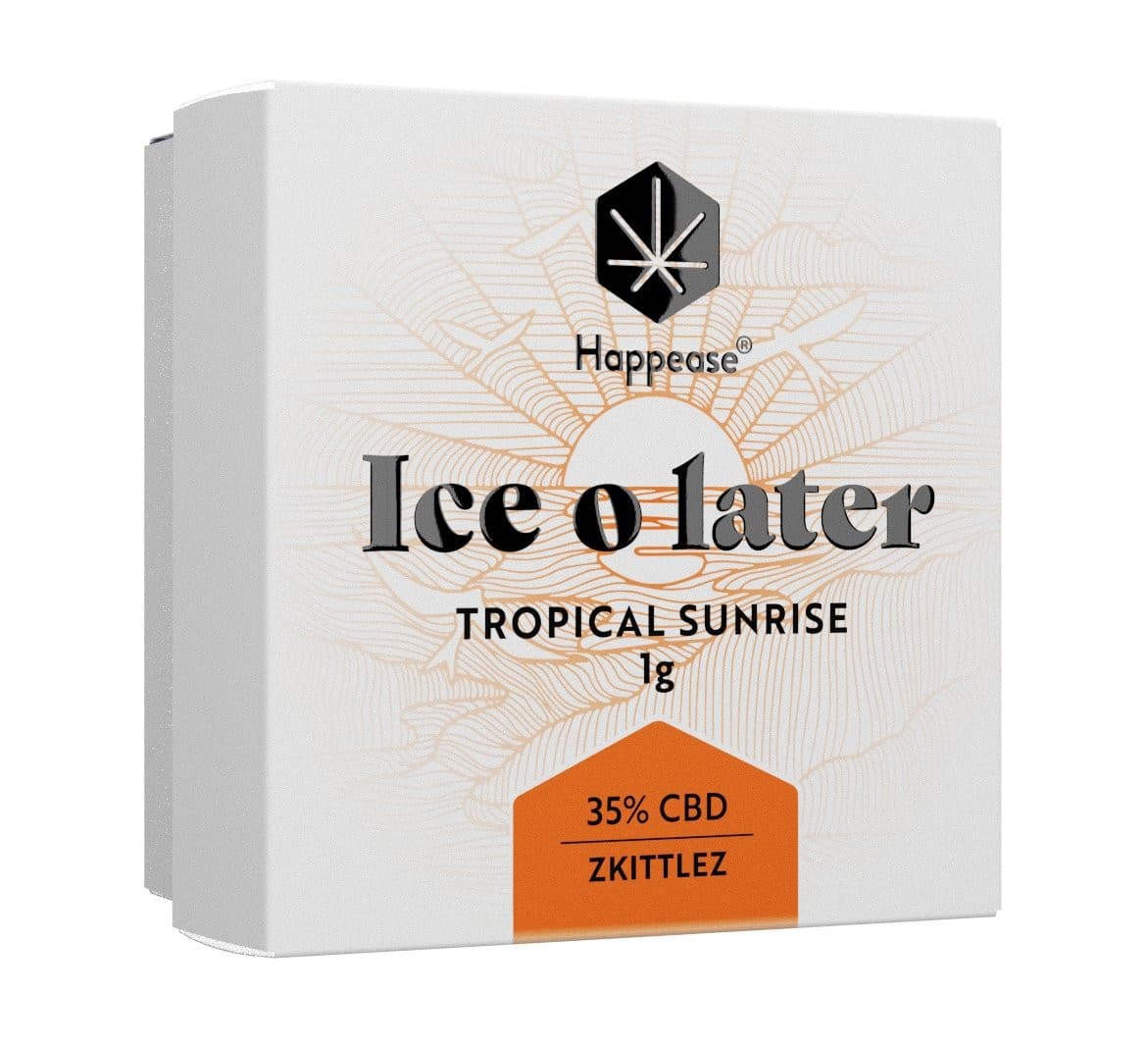 Ice o Later – Happease Tropical Sunrise 35% CBD Extrait - Green Kartel : Votre boutique CBD spécialisée en fleur et résine CBD