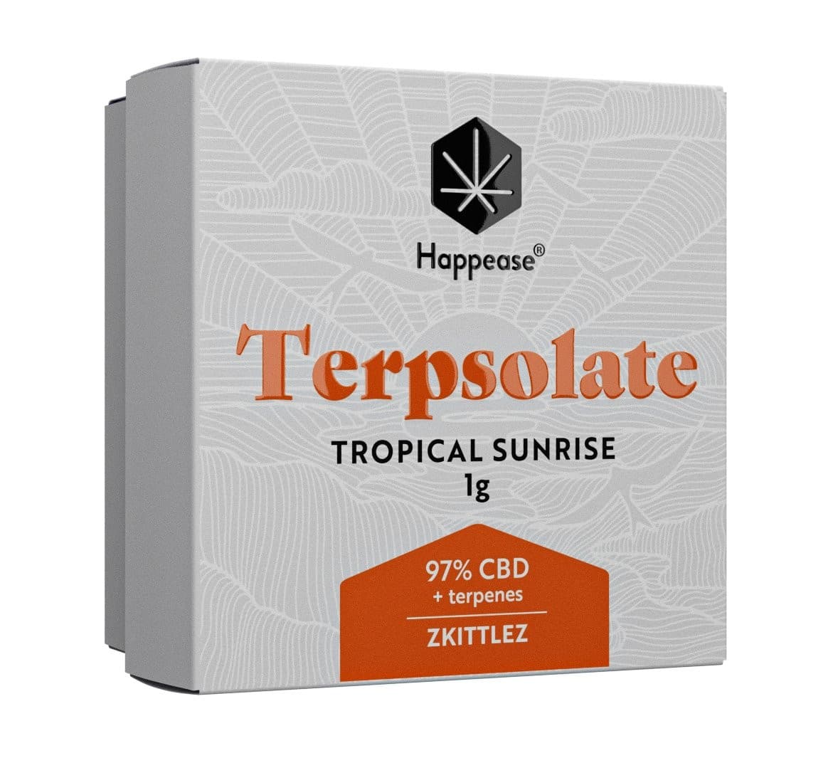 Terpsolate Happease Tropical Sunrise 97% CBD Extract - Green Kartel : Votre boutique CBD spécialisée en fleur et résine CBD